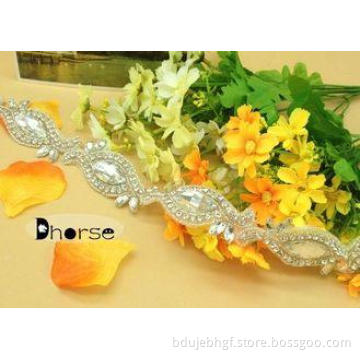 Handmade Large Bling Stone Rhinestone Beaded Trim For Brida